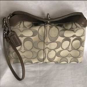 Coach turnlock wristlet